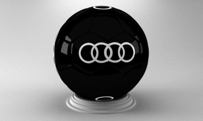 Сувенирный мяч с лого авто, 11 см в диаметре 12 панелей