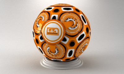 Corporate souvenir, ball with your company logo, diameter 11 cm, 32 panels