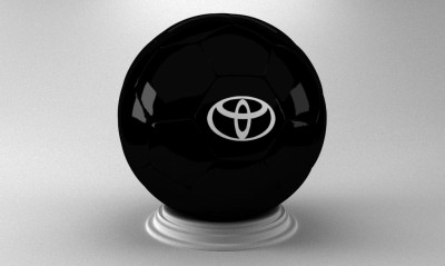 Мяч сувенирный с логотипом авто, диаметр 8 см, 32 панелей